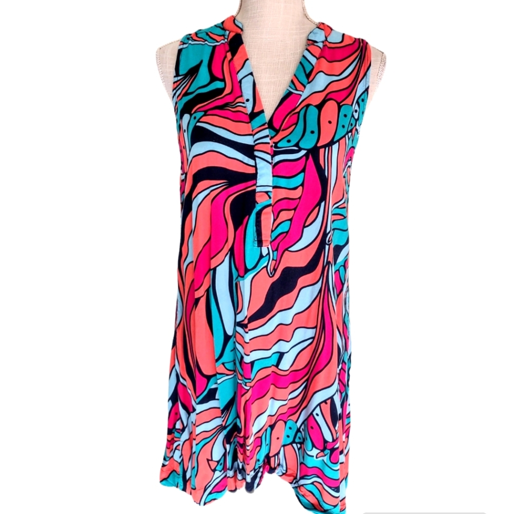 Escapada Dress Women Size‎ XS Colorful A-Line Pullover Sundress Sleeveless